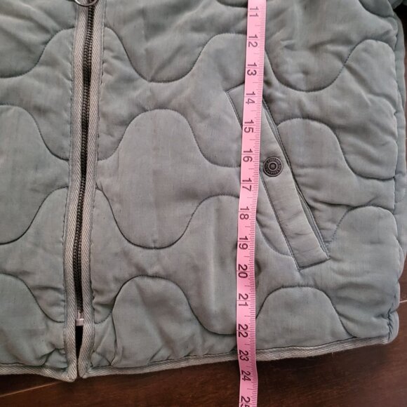 Free People Aura Liner BomberJacket Women L Boho Indie Grunge Green Hipster Y2K - Picture 8 of 8